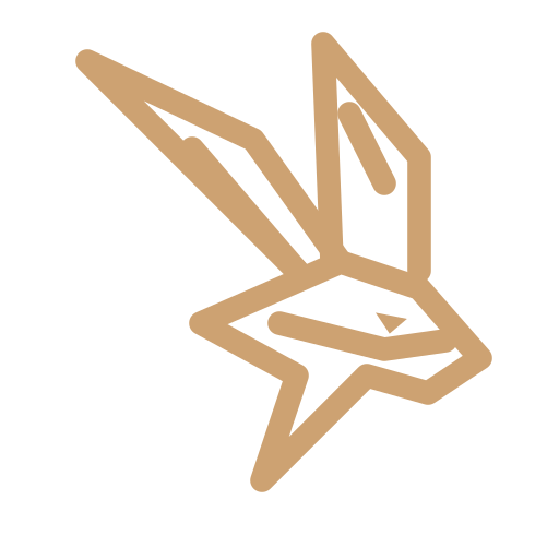 Geometric jackrabbit bronze transparent logo