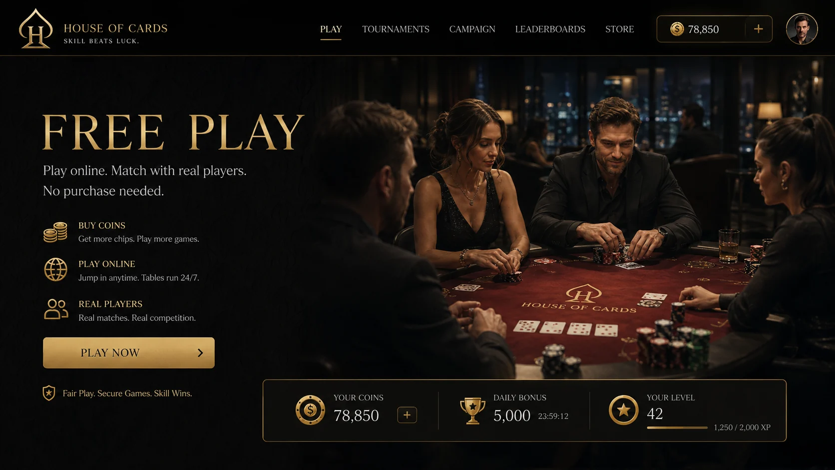 House of Cards free play concept