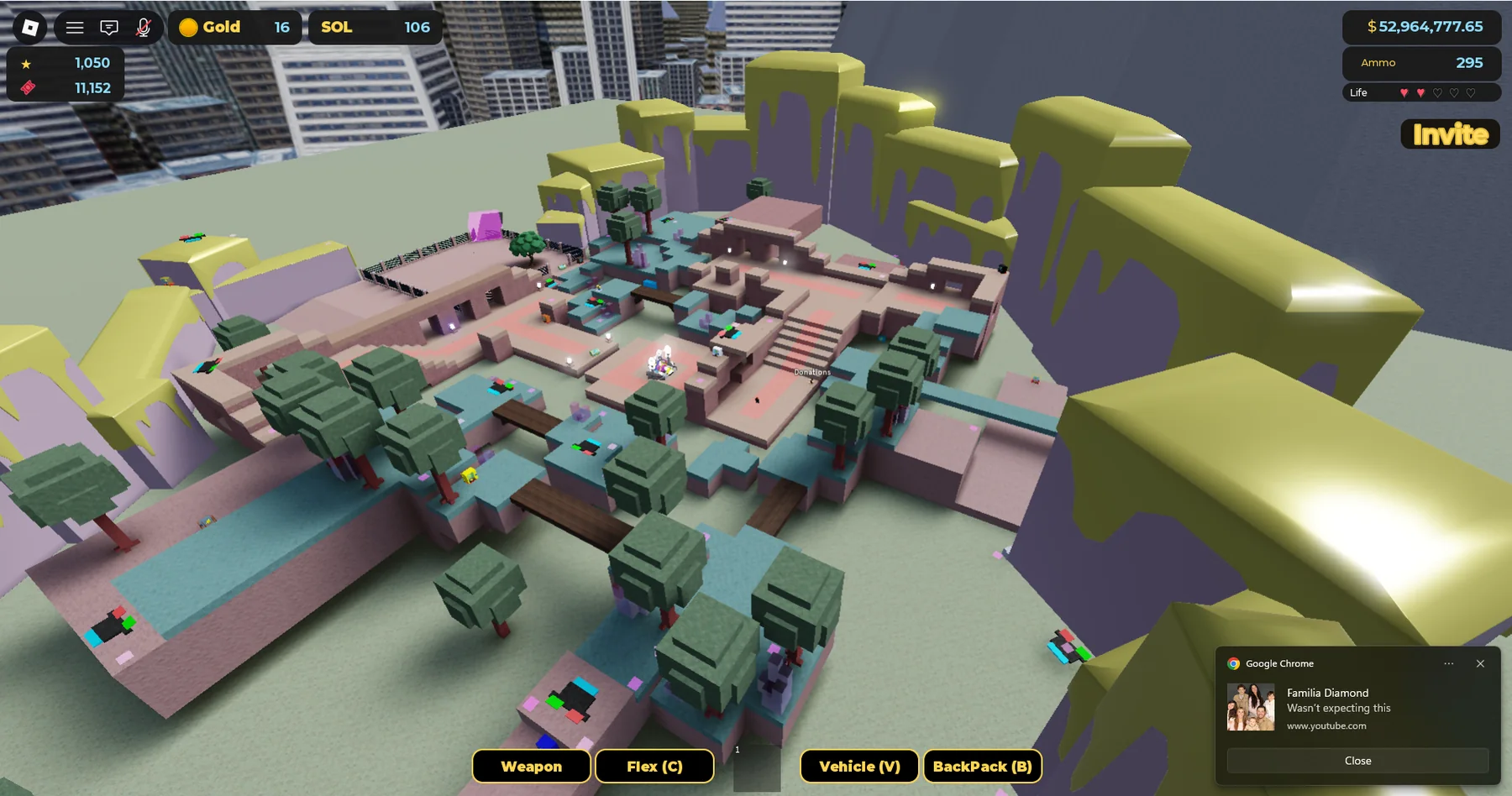 Aerial development capture of a player plot in Wealth Inc.