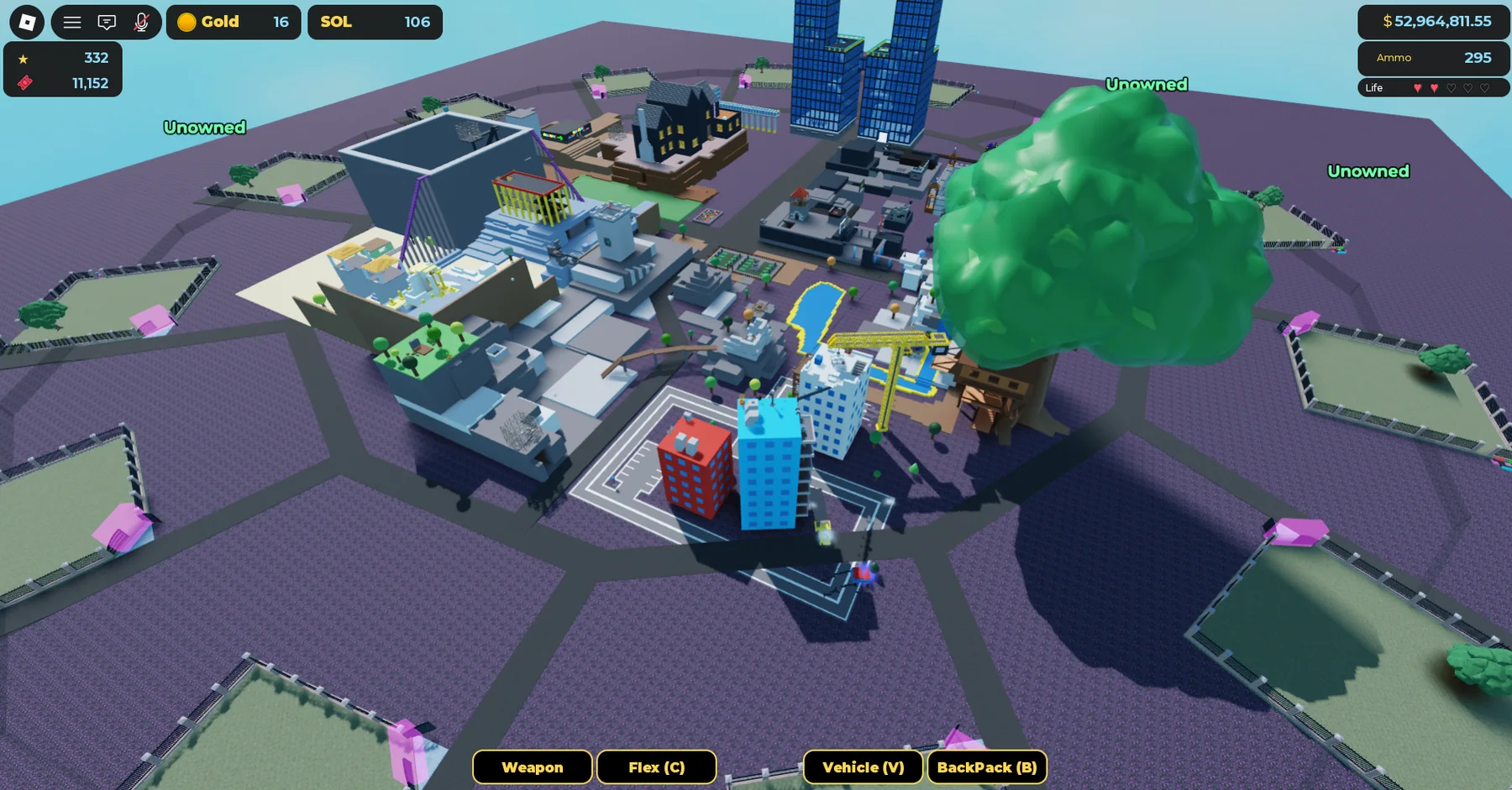 Aerial development view of Ticket City in Wealth Inc.