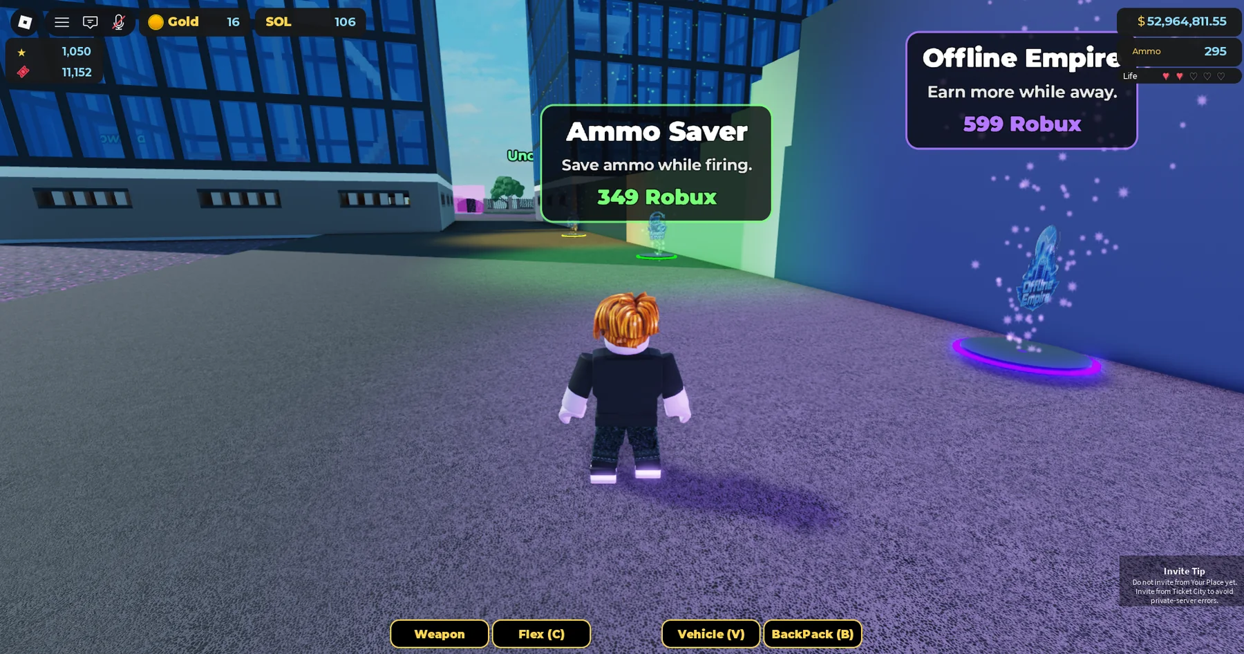 Offline Empire and Ammo Saver systems in Ticket City